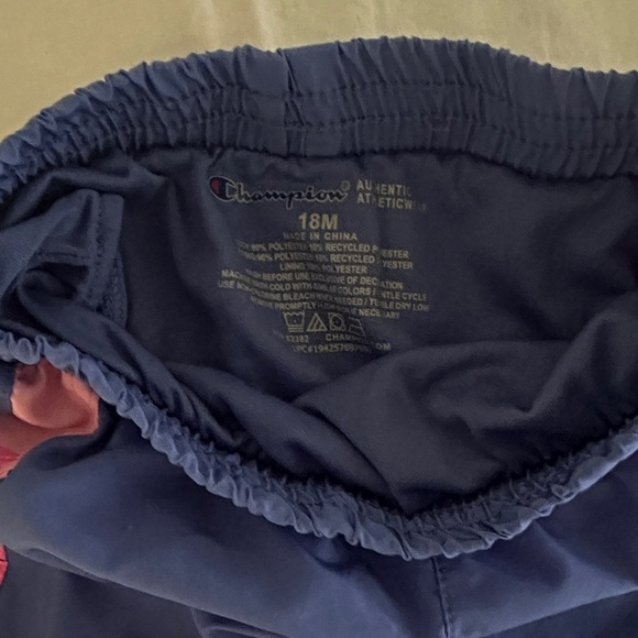 CHAMPION Running Shorts Floral Accent SIZE 12-18 MONTHS Summer Pool Play Sports - Picture 3 of 3